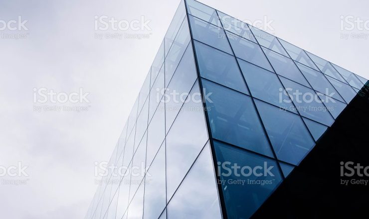 Abstract modern architecture on sky background